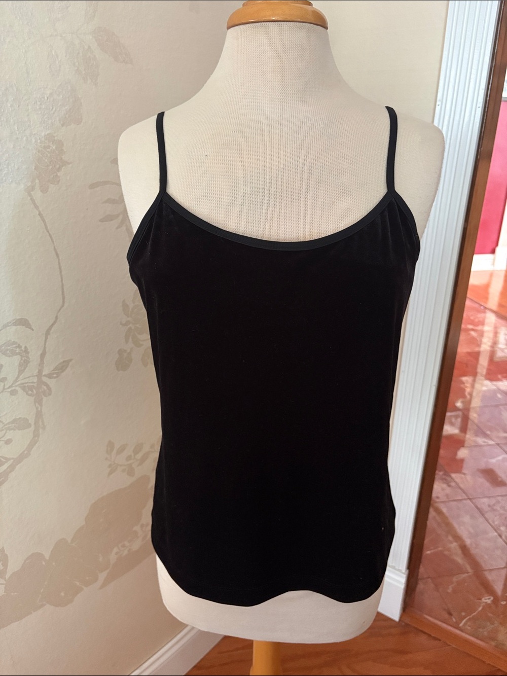 Chico's Black Velvet Spaghetti Strap Camisole